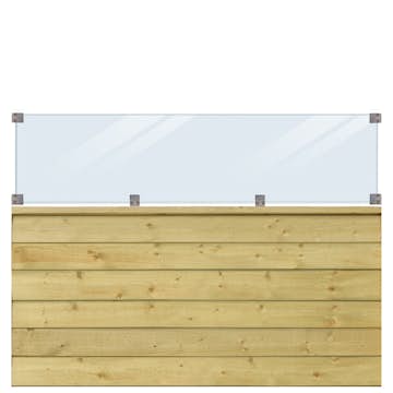 Skärm PLUS Klink med Glas 174x125