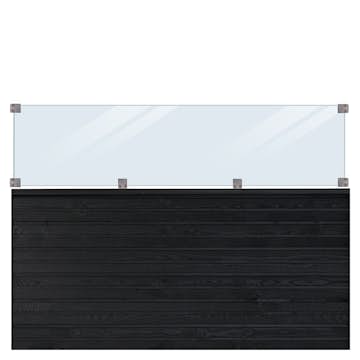 Skärm PLUS Plank med Glas 174x125