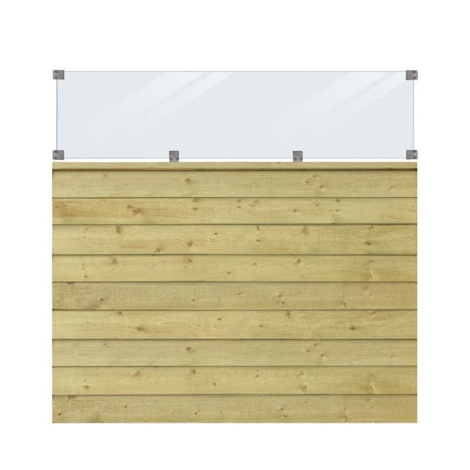Skärm PLUS Plank med Glas 174x163