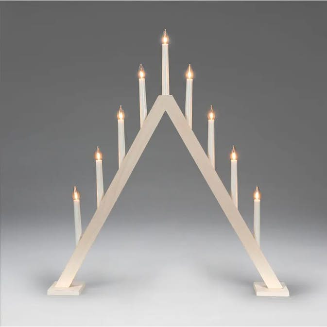 Adventsljusstake Gnosjö Konstsmide 3940 Träljusstake 9 Ljus