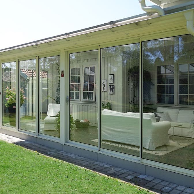 Skjutbart Dörrparti 3-Delat Halle Thermo Vit