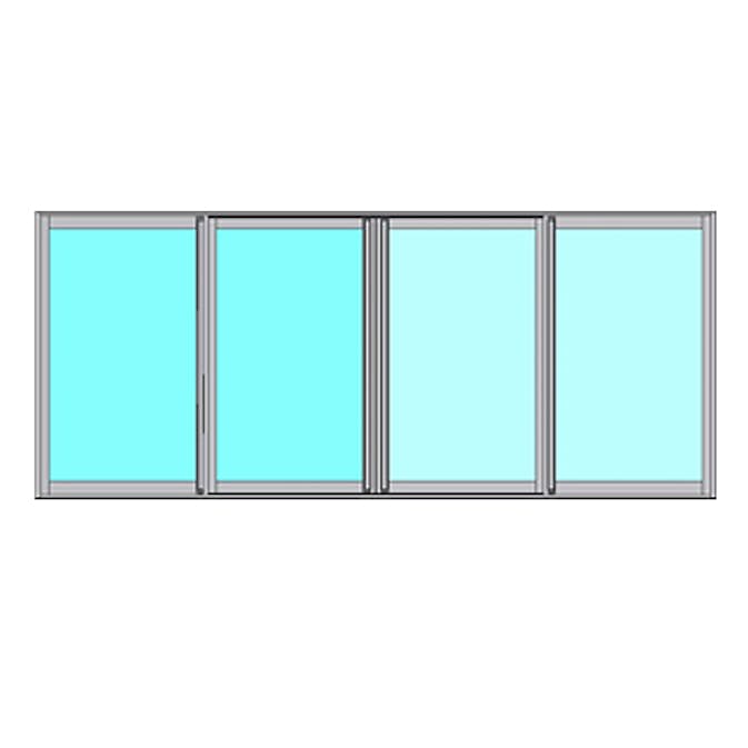 Skjutbart Fönsterparti Novoroom Original 2+2-Delat