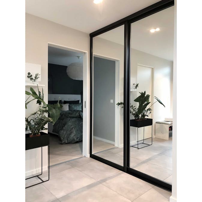 Skjutdörr Elfa Artic Plain Spegel 1200x2497 mm Outlet