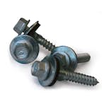 Skruv med Tätning Plastmo Silver 50 st