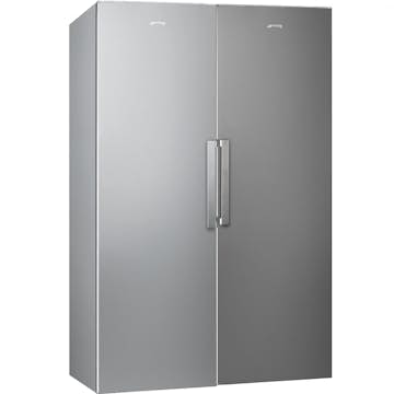 Kyl/Frys Paket Smeg FS18EV2HX + FF18EN2HX Rostfri med Automatisk Avfrostning