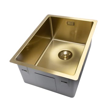 Enkelvask Strand Stainless SOLID med clips PVD Gold