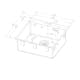 Enkelvask Strand Stainless SOLID med clips och blandarplats PVD Gun Metal