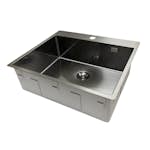 Enkelvask Strand Stainless SOLID med clips och blandarplats PVD Gun Metal