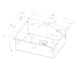 Enkelvask Strand Stainless SOLID med clips och blandarplats