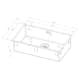 Enkelvask Strand Stainless SOLID med clips PVD Gun Metal