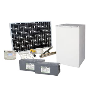 Solcellspaket Sunwind 200W med 12V kylskåp 116l