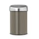 Soptunna Brabantia Touch Bin 3 L Brilliant Steel