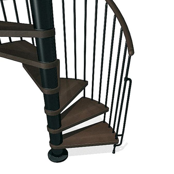 Spiraltrappa Fontanot Klan Svart med Mörk Bok