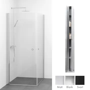 Duschpaket Macro Design Spirit Duschhörn Rak med Sky Duschhylla