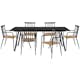 Matgrupp Comfort Garden Envy 200 Svart med 6 Envy Stolar Svart/Natur