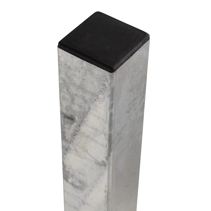 Stålstolpe 8x8x268 cm - till nedgrävning - inkl. 1 st. stolphatt