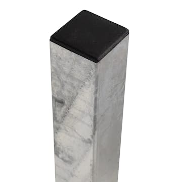 Stålstolpe 8x8x268 cm - till nedgrävning - inkl. 1 st. stolphatt