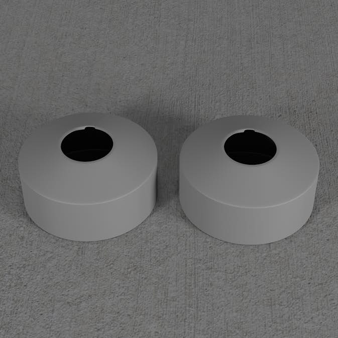 Täckbricka Scandtap Steel Pleasure Cover 33 mm á 2 st