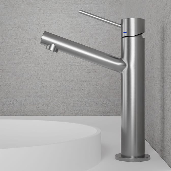 Tvättställsblandare Scandtap Steel Vector Medium