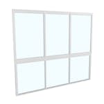 Skjutfönster med fast underdel Landskap Stadig Sommar 3-del