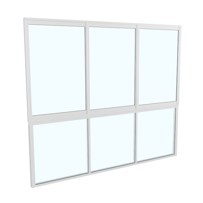 Skjutfönster med fast underdel Landskap Stadig Sommar 3-del