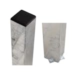 Stålstolpe 4,5x4,5x186 cm - till nedgrävning - inkl. 1 st. stolphatt