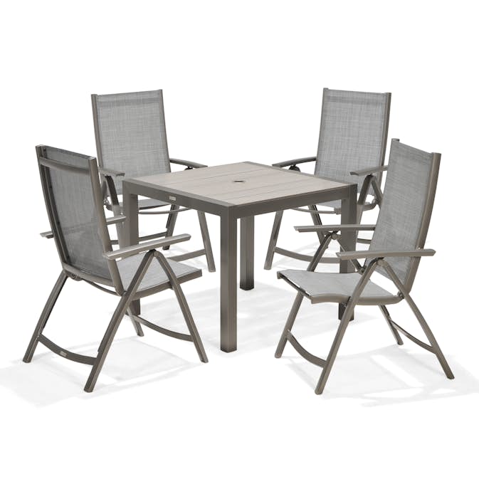 Matgrupp LifestyleGarden Solana med 4 Positionsstolar