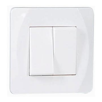 Strömbrytare Malmbergs Nova Infälld Kron Vit Skruvlös