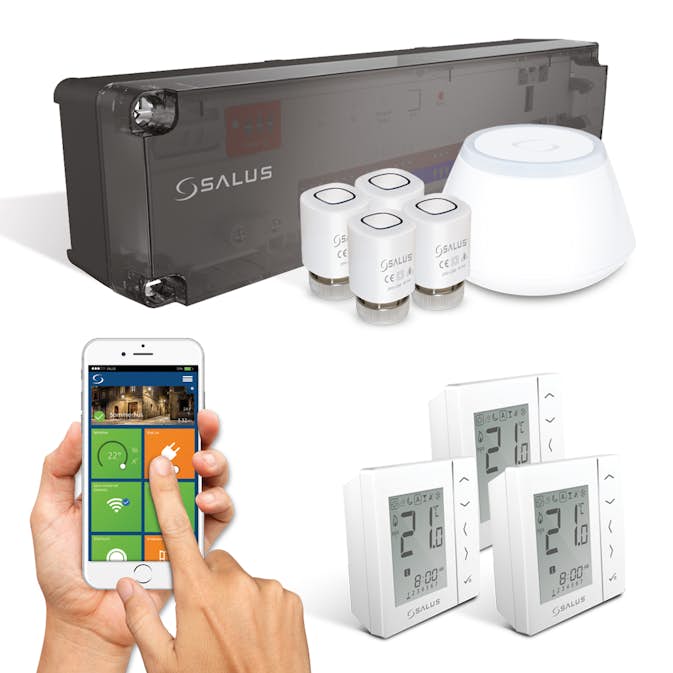 Styrpaket Flooré med 3 trådlösa termostater