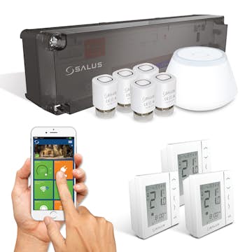 Styrpaket Flooré med 3 trådlösa termostater