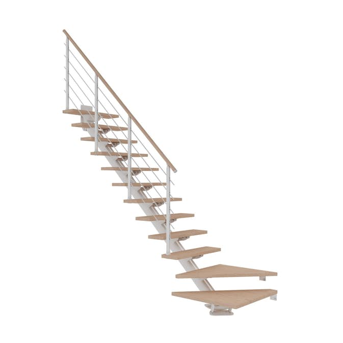 Spartrappa Dolle Sydney Ek Vit-Oljad 1/4 Design