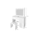 Sminkbord Scandinavian Choice Glow Komplett set med Spegel och Pall, LED-Belysning 94 cm