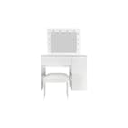 Sminkbord Scandinavian Choice Glow Komplett set med Spegel och Pall, LED-Belysning 94 cm