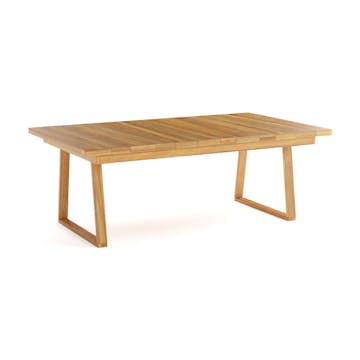 Trädgårdsbord deNoord Menorca Stort Rektangulärt Matbord i trä Utomhus 100x180 cm