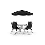 Matgrupp deNoord Samra Matgrupp Utomhus 4 Stolar med Parasoll