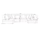 Soffa Scandinavian Choice Rossita 5-sits L-Formad Djup Schäslongsoffa