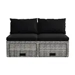 Loungegrupp Comfort Garden Bahamas Balkongsoffa med Pallar