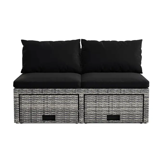 Loungegrupp Comfort Garden Bahamas Balkongsoffa med Pallar