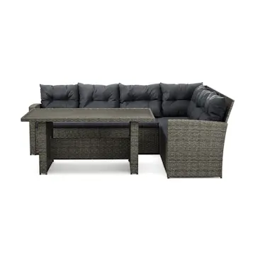 Loungegrupp Comfort Garden James Loungegrupp Utomhus – 5-sits Soffgrupp i Konstrotting
