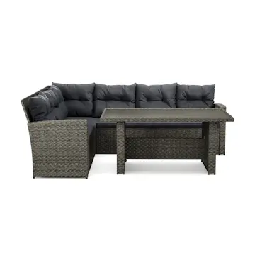 Loungegrupp Comfort Garden James Loungegrupp Utomhus Vänster – 5-sits Soffgrupp i Konstrotting