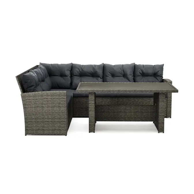 Loungegrupp Comfort Garden James Loungegrupp Utomhus Vänster – 5-sits Soffgrupp i Konstrotting