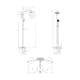 Takduschset Hansgrohe Croma 220 Showerpipe med Badkarsblandare 150 cc