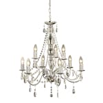 Taklampa Aneta Chateau 9L Krom Kristallkrona