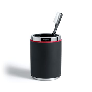 Tandborstmugg RODE Bath Mafalda Svart