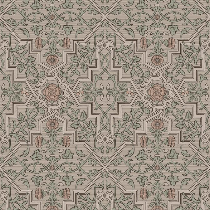 Tapet Boråstapeter Anno 4501 Rosenvinge EasyUp, Mönstrad Brun