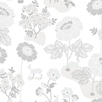 Tapet Duro 1900 Blomsteräng Silver 398-01