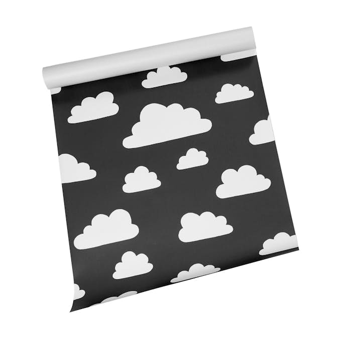 Tapet Färg & Form Moln Svart