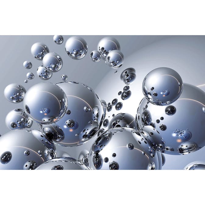 Tapet Idealdecor Giant Art Silver Orbs