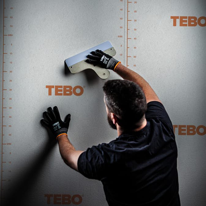 Bredspackel Tebo med plastblad 300 mm