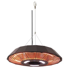 Infravärmare Termo Design Line Modena, Hängande Terrassvärmare 2000W, Fjärrkontrollstyrd, LED-belysning